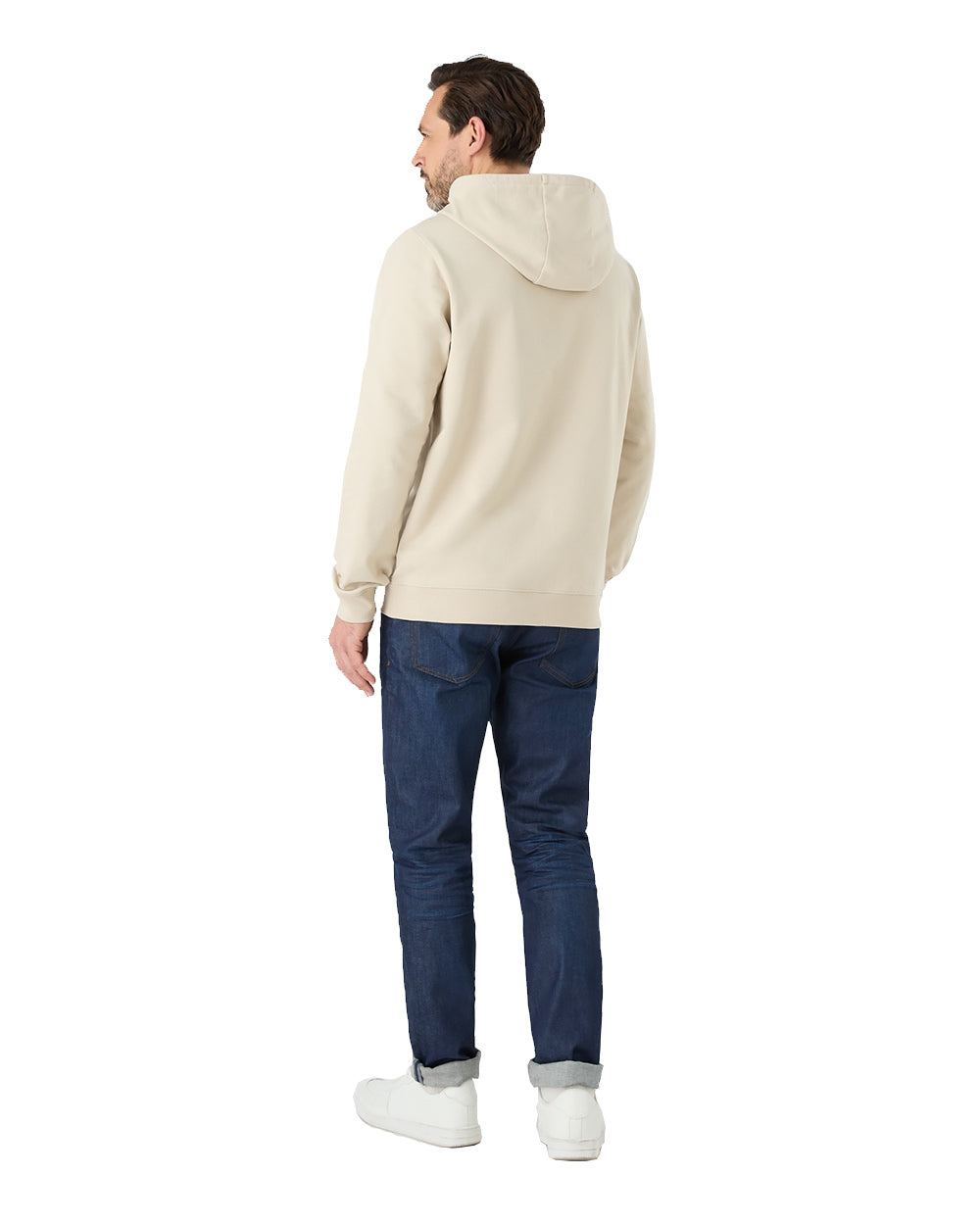 Pumice Coloured Musto Mens Classic Hoodie On A White Background 