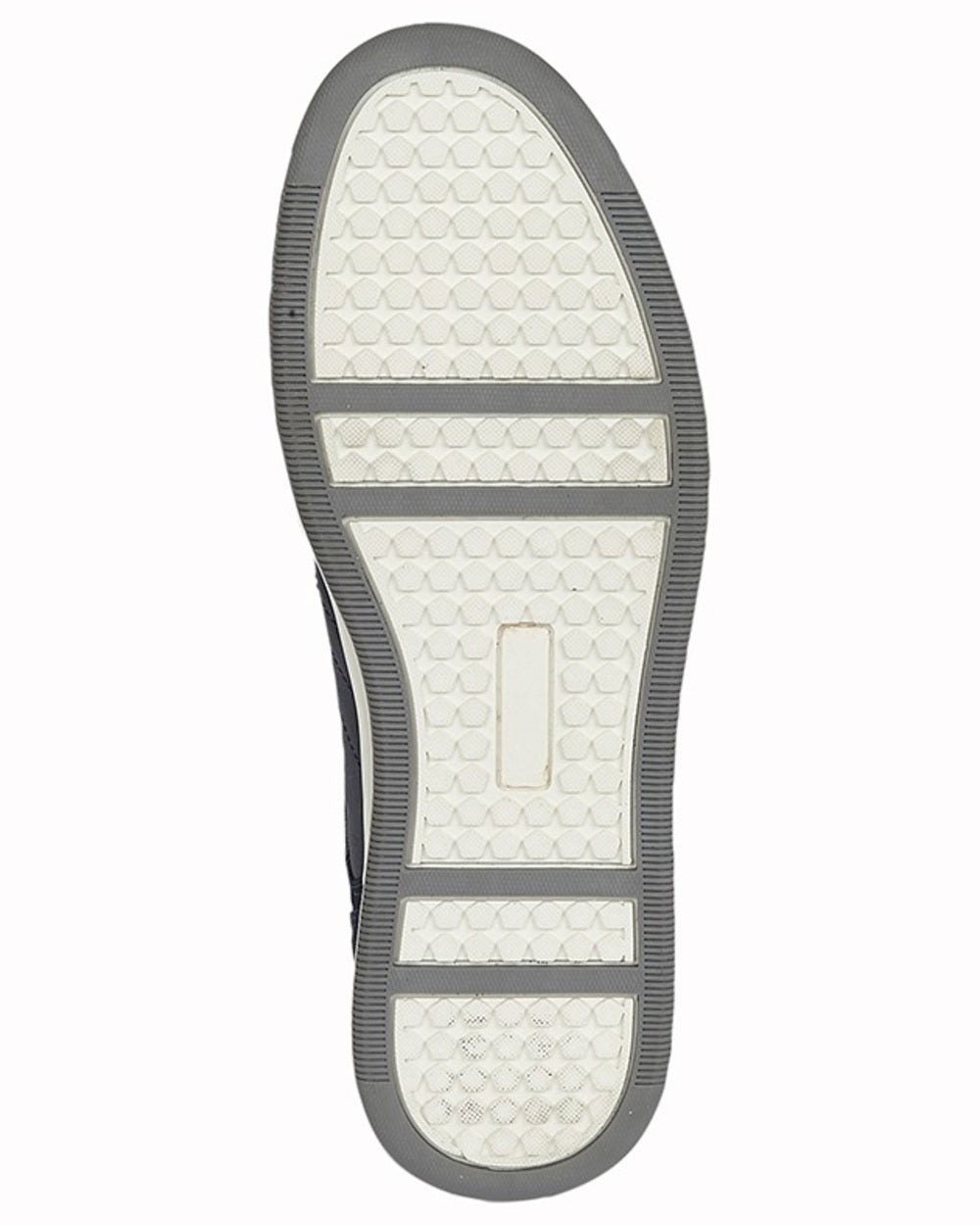 Navy coloured Route 21 Mens 7 Eye Casual Trainers on white background 