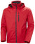 Red coloured Helly Hansen Mens Crew Hooded Jacket 2.0 on white background #colour_red