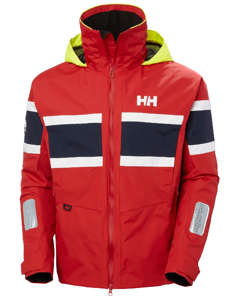 Red coloured Helly Hansen Mens Salt Original Sailing Jacket on white background 