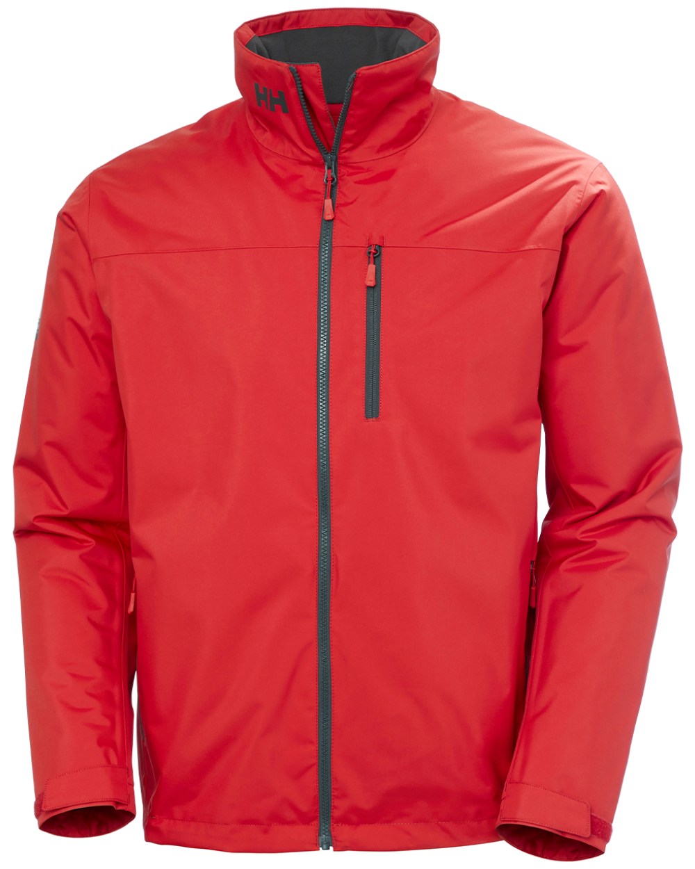 Red Coloured Helly Hansen Mens Crew Midlayer Jacket 2 On A White Background 