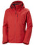 Red Coloured Helly Hansen Womens Crew Hooded Midlayer Sailing Jacket 2.0 On A White Background #colour_red