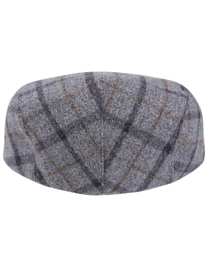 Grey Check coloured Regatta Acre Tweed Flat Cap on white background 