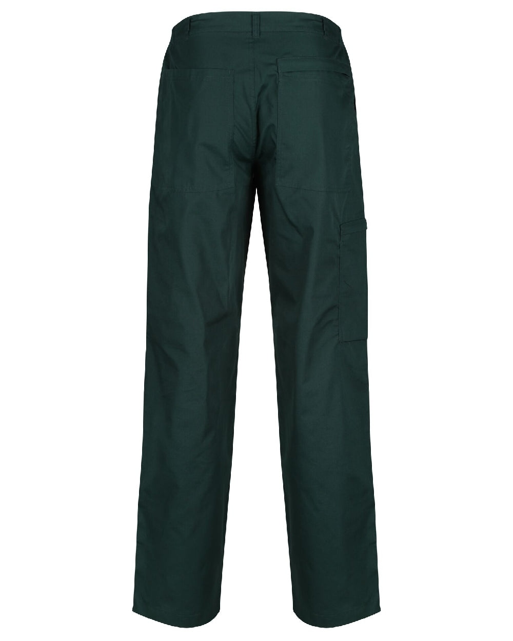 Green coloured Regatta Action Trousers on white background 