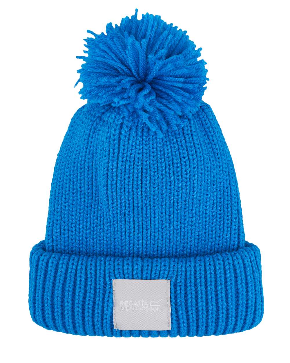 Blue Coloured Regatta Childrens Connora Beanie on white background 