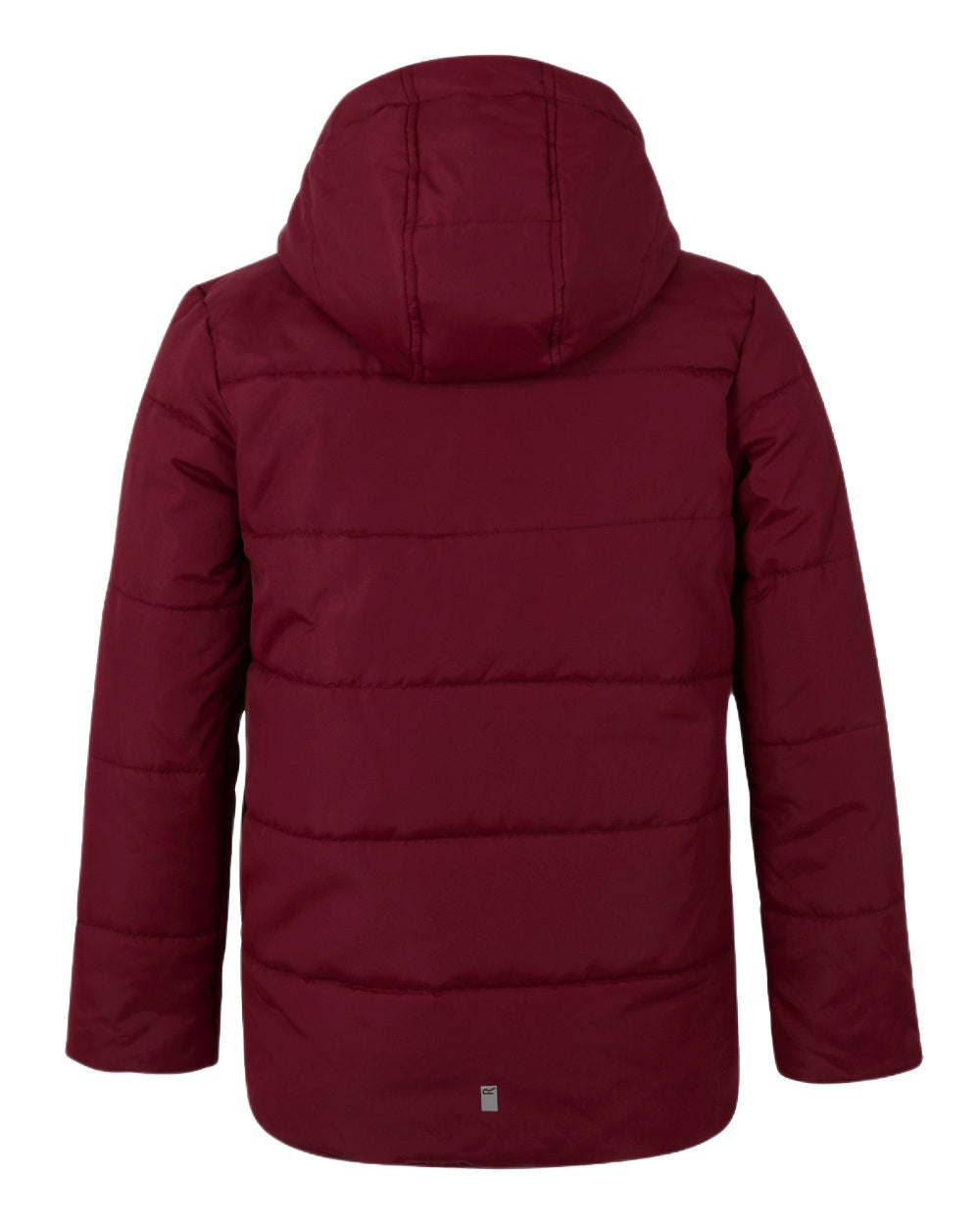 Dark Pimento Coloured Regatta Childrens Halkner Quilted Jacket on white background 