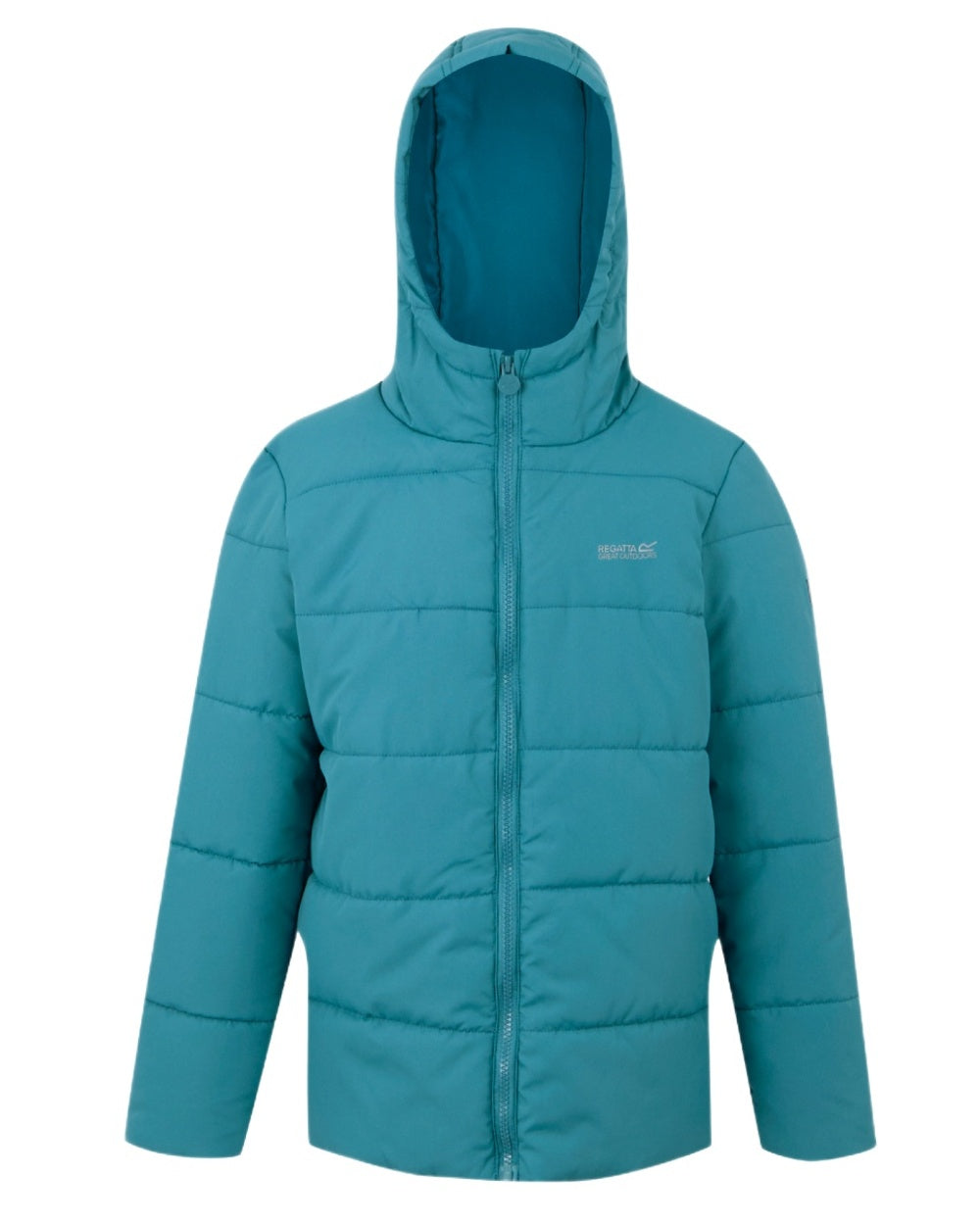 Navy Blue Coloured Regatta Childrens Halkner Quilted Jacket on white background 