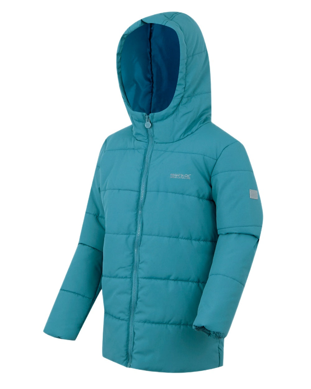 Navy Blue Coloured Regatta Childrens Halkner Quilted Jacket on white background 