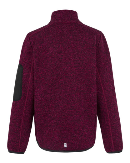 Dark Pimento Coloured Regatta Childrens Junior Newhill Full Zip Fleece Jacket on white background 