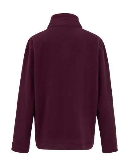 Fig Purple Coloured Regatta Childrens King II Full Zip Fleece Jacket on white background 