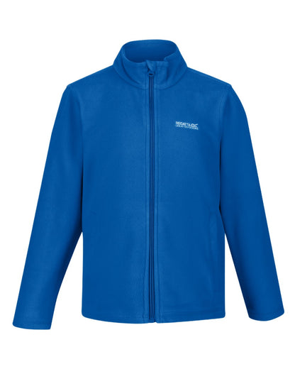 Oxford Blue Navy Coloured Regatta Childrens King II Full Zip Fleece Jacket on white background 