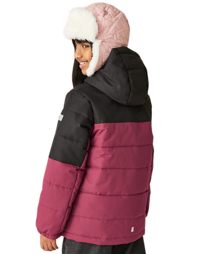 Black Dark Pimento Coloured Regatta Childrens Lofthouse Insulated Jacket on white background 