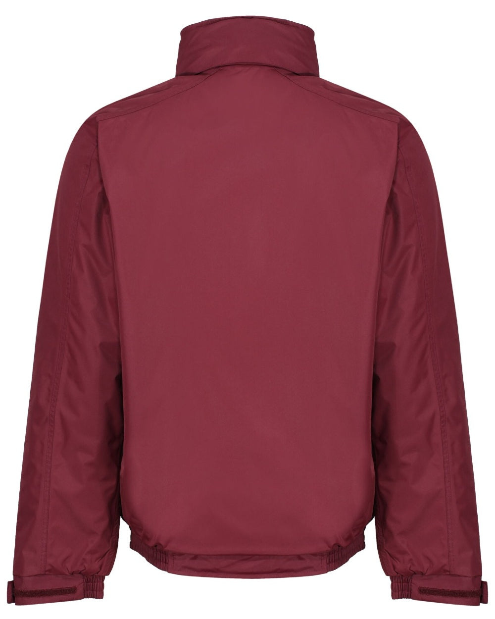 Burgundy coloured Regatta Dover Fleece Lined Bomber Jacket on white background 