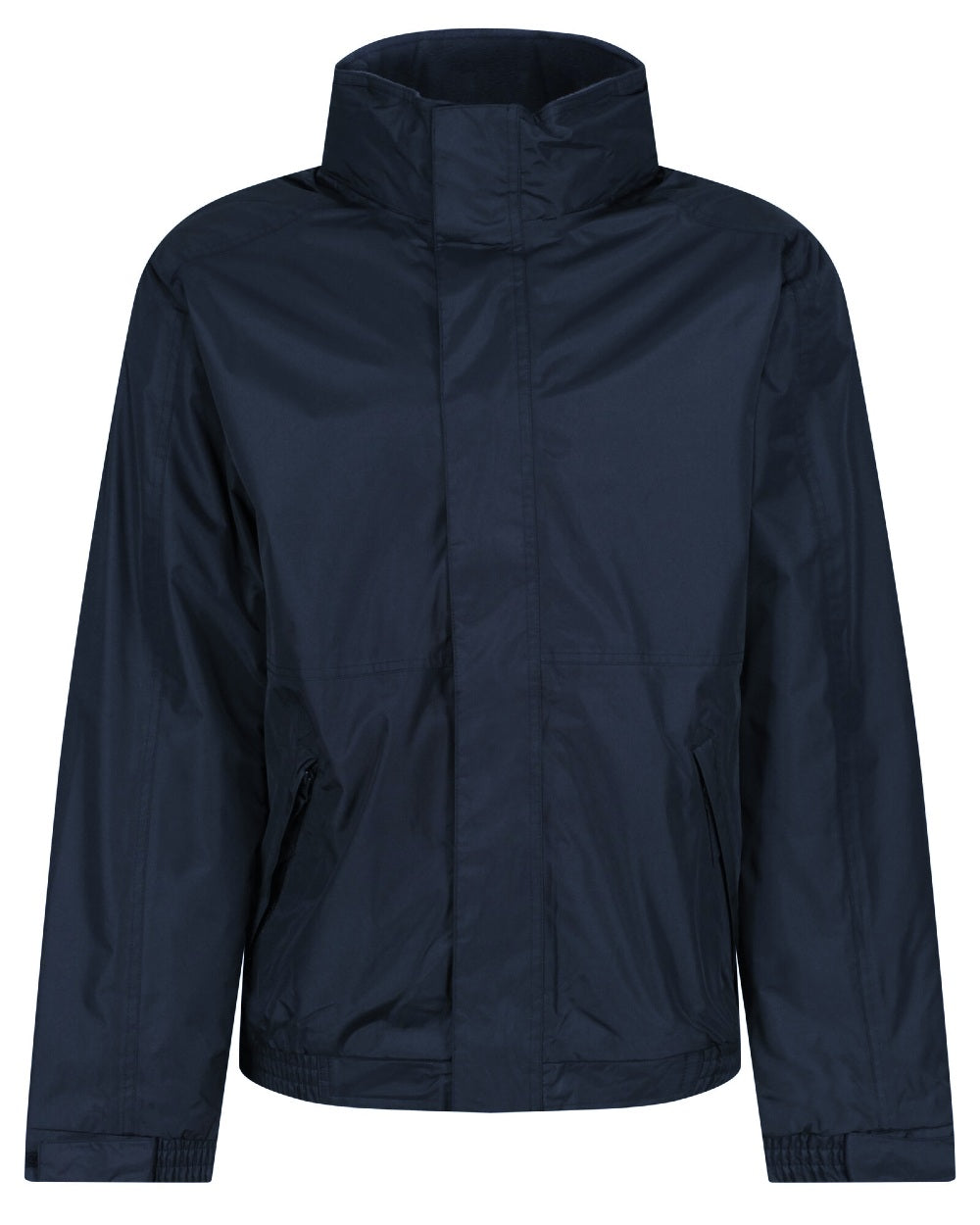 Navy coloured Regatta Dover Fleece Lined Bomber Jacket on white background 