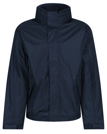 Navy coloured Regatta Dover Fleece Lined Bomber Jacket on white background 