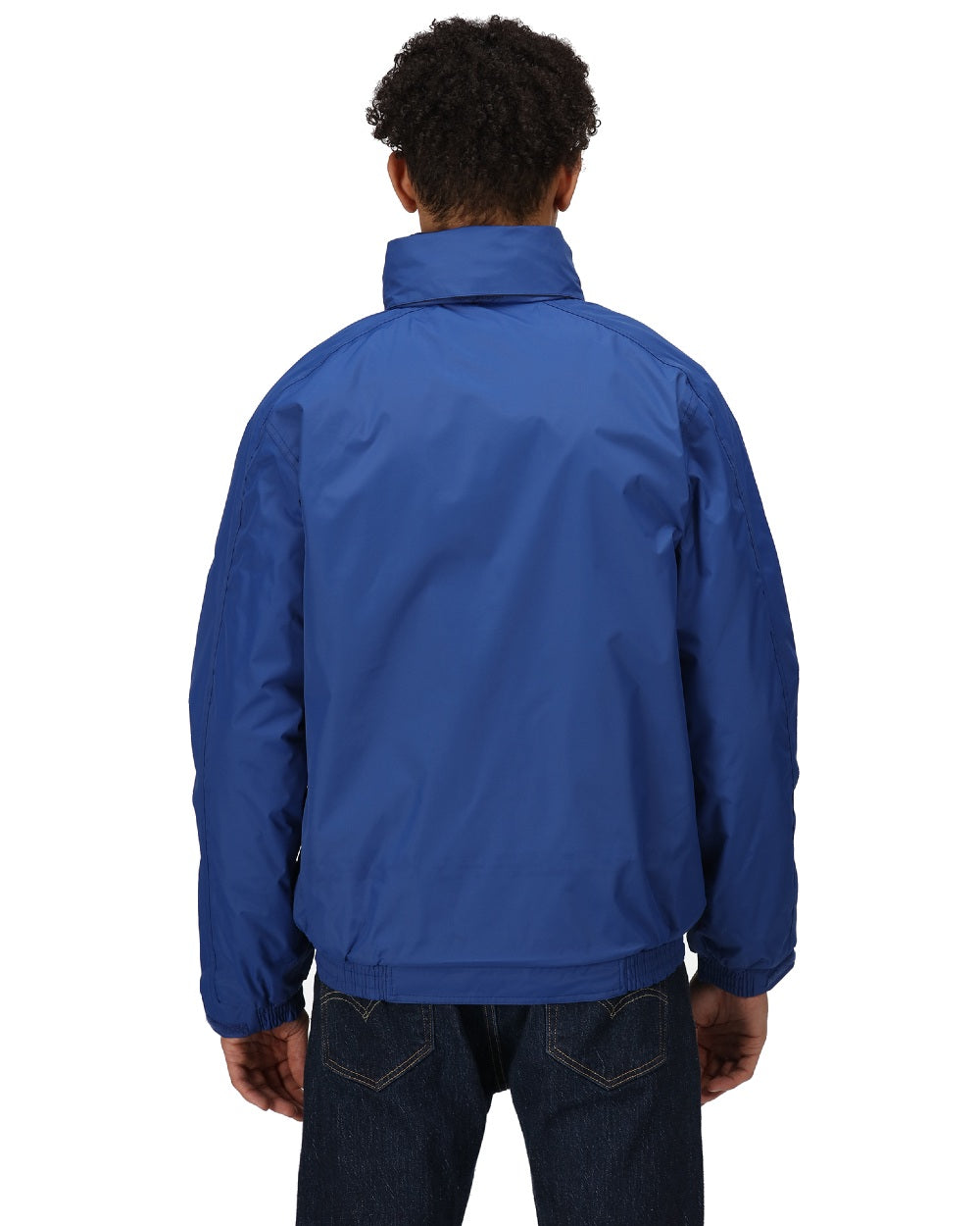 New Royal coloured Regatta Dover Fleece Lined Bomber Jacket on white background 