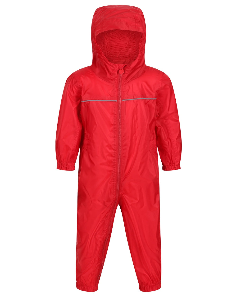 Classic Red coloured Regatta Kids Breathable Paddle Rain Suit on white background 