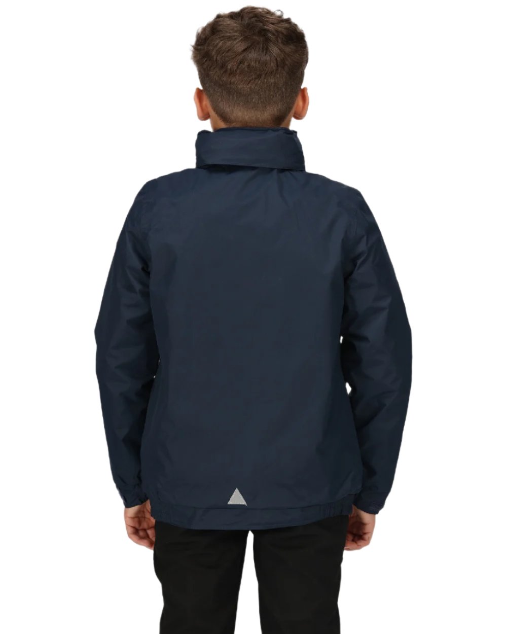 Navy Navy coloured Regatta Kids Dover Fleece Lined Jacket on white background 