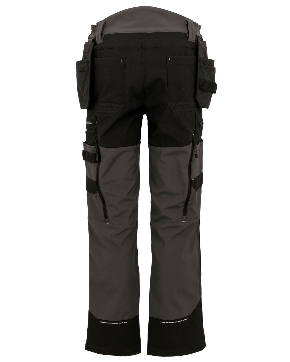 Slate Grey Black coloured Regatta Mens 4Tex Stretch Holster Trousers on white background 