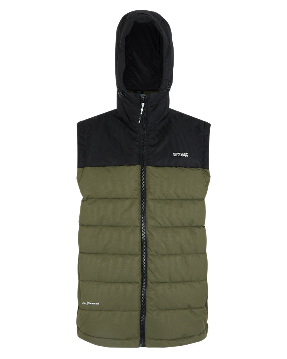 Olive Night Black Coloured Regatta Mens Aldthorn Bodywarmer on white background 