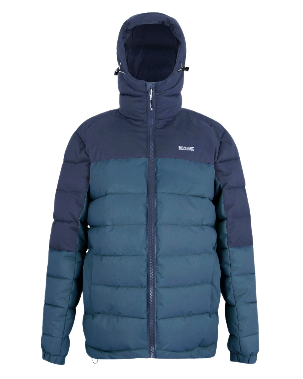 Moonlight Denim Navy Coloured Regatta Mens Aldthorn Padded Jacket on white background 