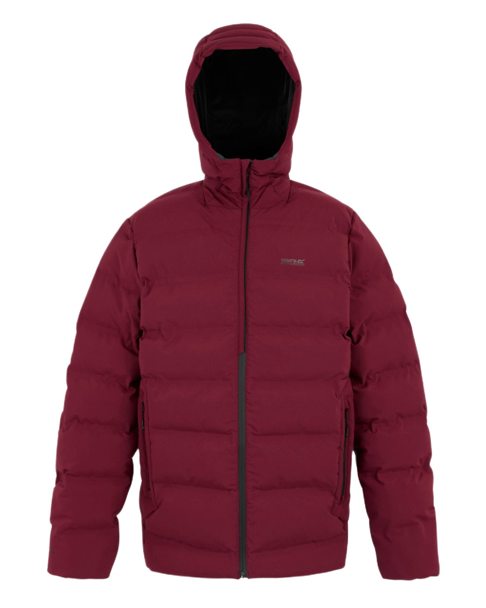 Dark Maroon Coloured Regatta Mens Altoro Thermal Padded Jacket on white background 