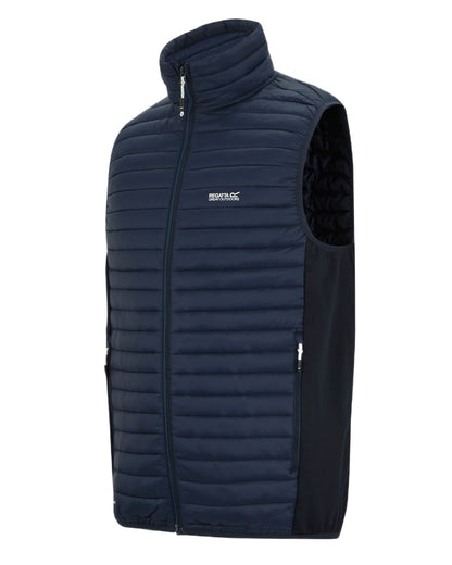 Navy Coloured Regatta Mens Andreson Hybrid Gilet on white background 