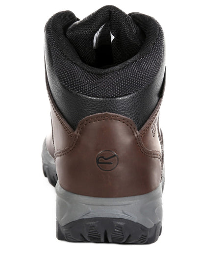 Brown Coloured Regatta Mens Bainsford Waterproof Walking Boots on white background 