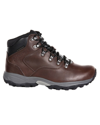 Brown Coloured Regatta Mens Bainsford Waterproof Walking Boots on white background 