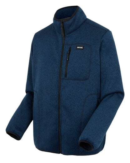 Navy Coloured Regatta Mens Barlee Full Zip Fleece Jacket on white background 