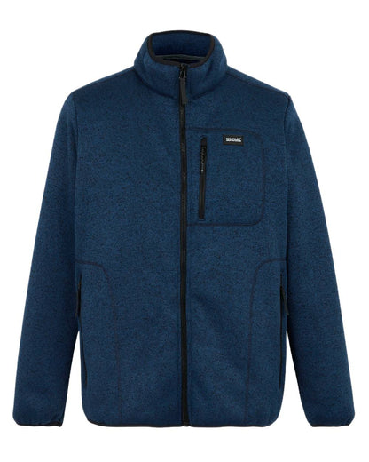Navy Coloured Regatta Mens Barlee Full Zip Fleece Jacket on white background 
