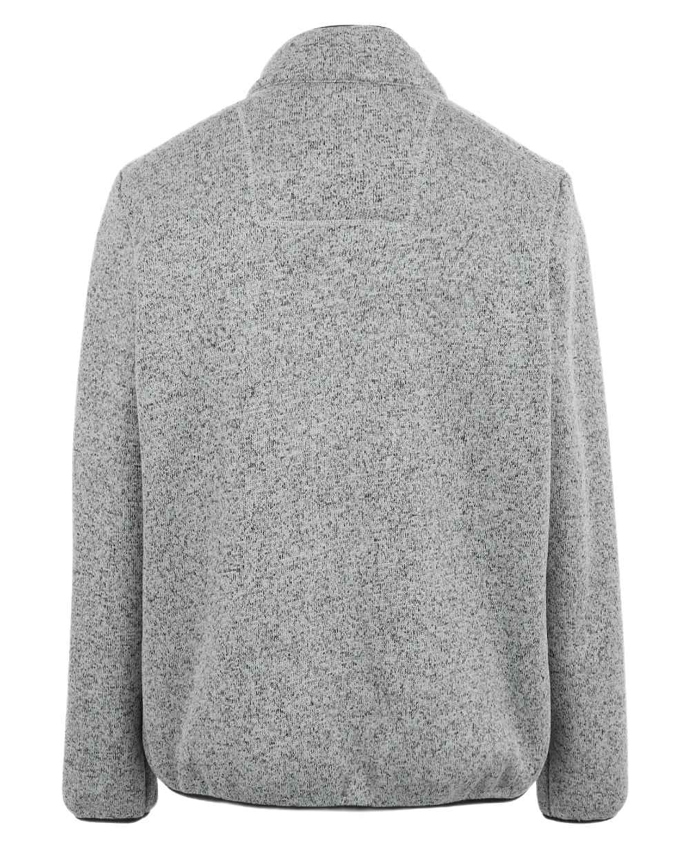 Silver Grey Coloured Regatta Mens Barlee Full Zip Fleece Jacket on white background 