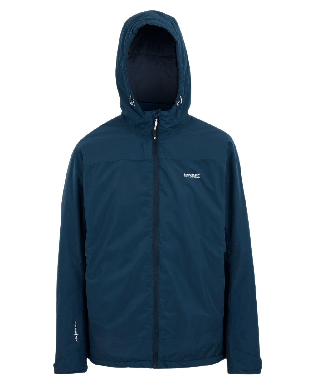 Moon Light Denim Coloured Regatta Mens Caspen Waterproof Insulated Jacket on white background 