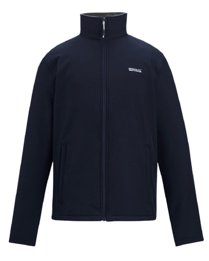 Navy Coloured Regatta Mens Cera V Softshell Jacket on white background 