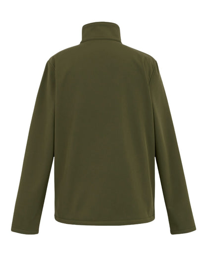 Olive Night Coloured Regatta Mens Cera V Softshell Jacket on white background 