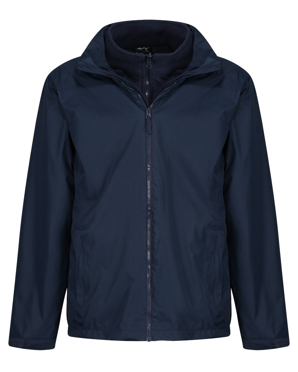 Navy coloured Regatta Mens Classic Waterproof 3 in 1 Jacket on white background 