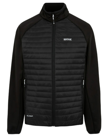 Black Coloured Regatta Mens Clumber Hybrid Jacket on white background 