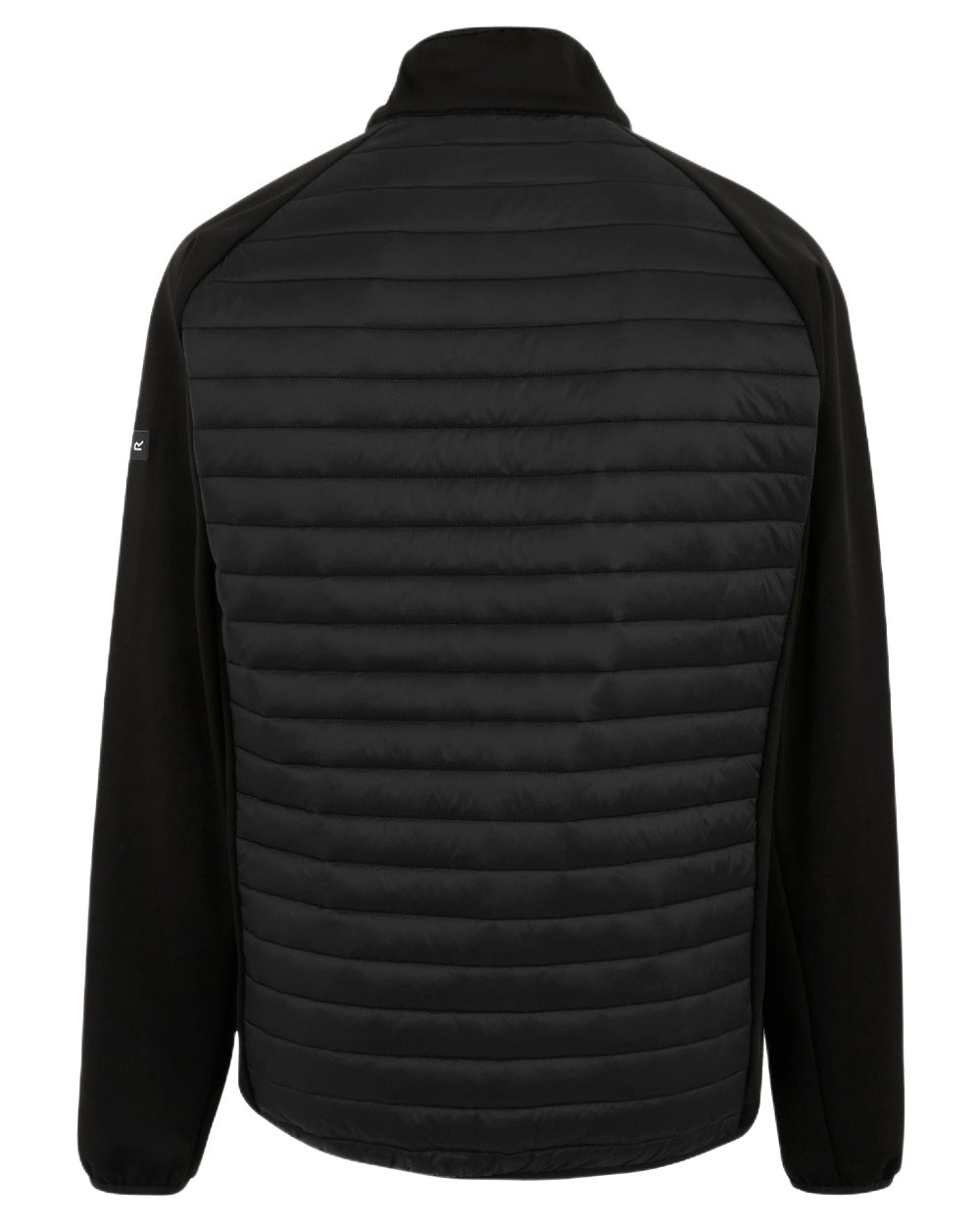Black Coloured Regatta Mens Clumber Hybrid Jacket on white background 