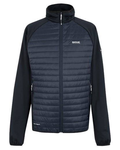 Navy Coloured Regatta Mens Clumber Hybrid Jacket on white background 