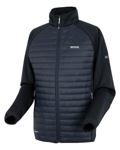 Navy Coloured Regatta Mens Clumber Hybrid Jacket on white background 