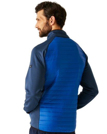 Snorkel Blue Moonlight Denim Coloured Regatta Mens Clumber Hybrid Jacket on white background 