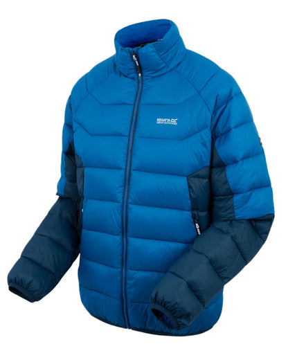 Snorkel Blue Moonlight Denim Coloured Regatta Mens Dalent Padded Jacket on white background 