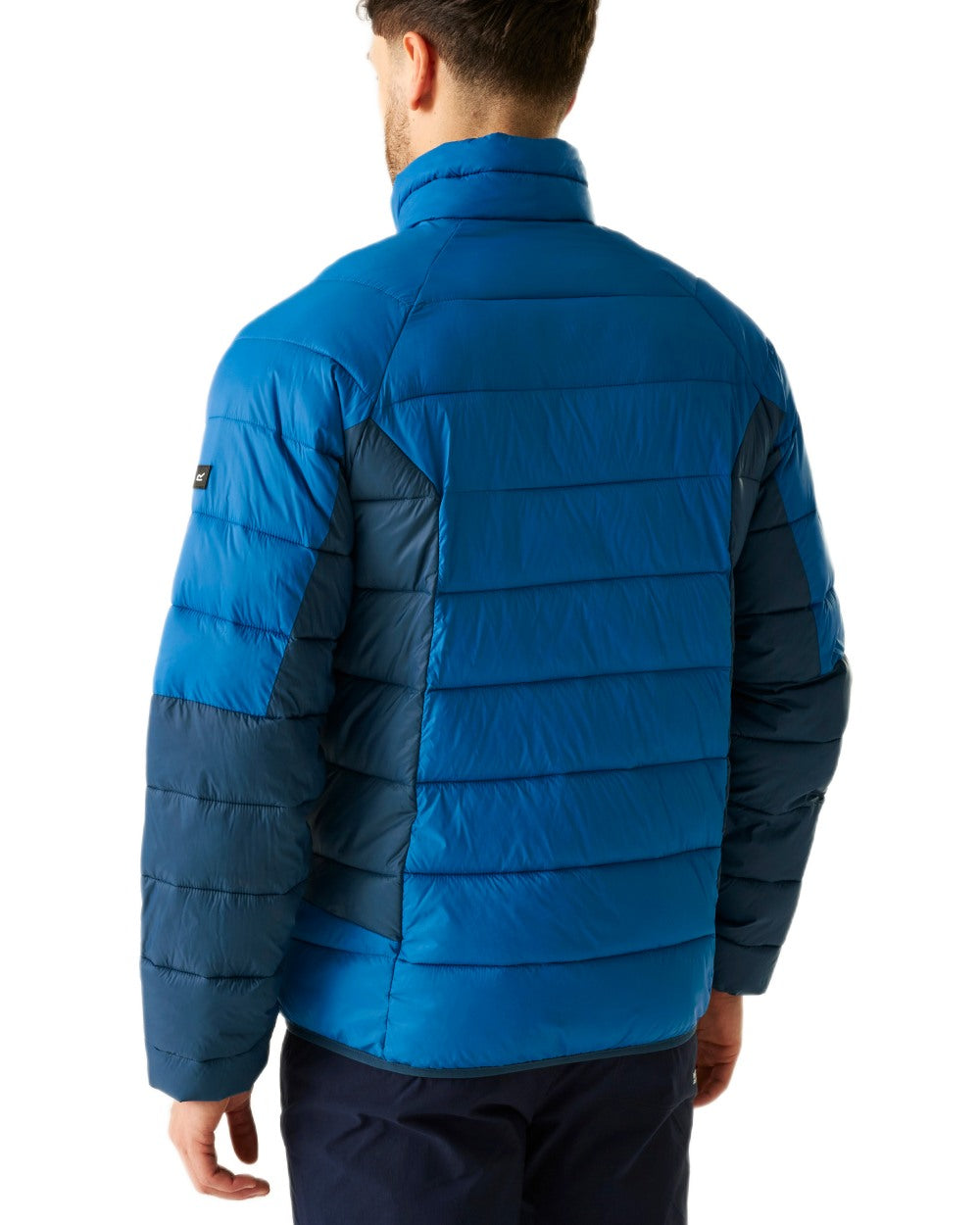 Snorkel Blue Moonlight Denim Coloured Regatta Mens Dalent Padded Jacket on white background 