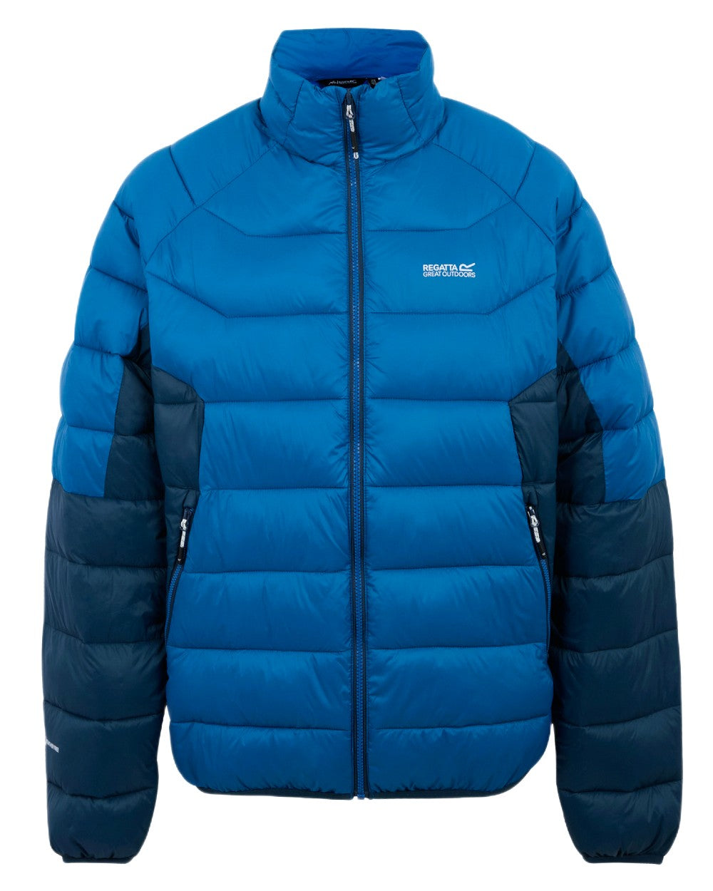 Snorkel Blue Moonlight Denim Coloured Regatta Mens Dalent Padded Jacket on white background 