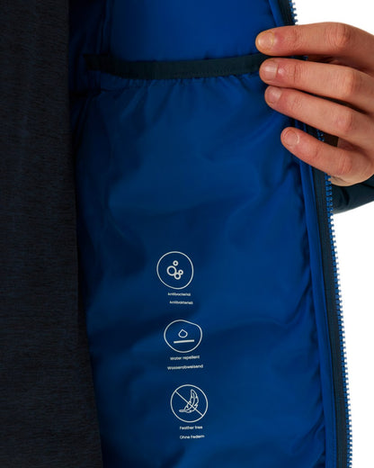 Snorkel Blue Moonlight Denim Coloured Regatta Mens Dalent Padded Jacket on white background 