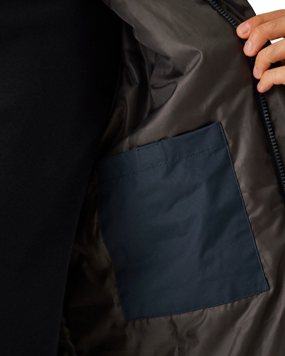 Navy coloured Regatta Mens Dover Waterproof Parka Jacket on white background 