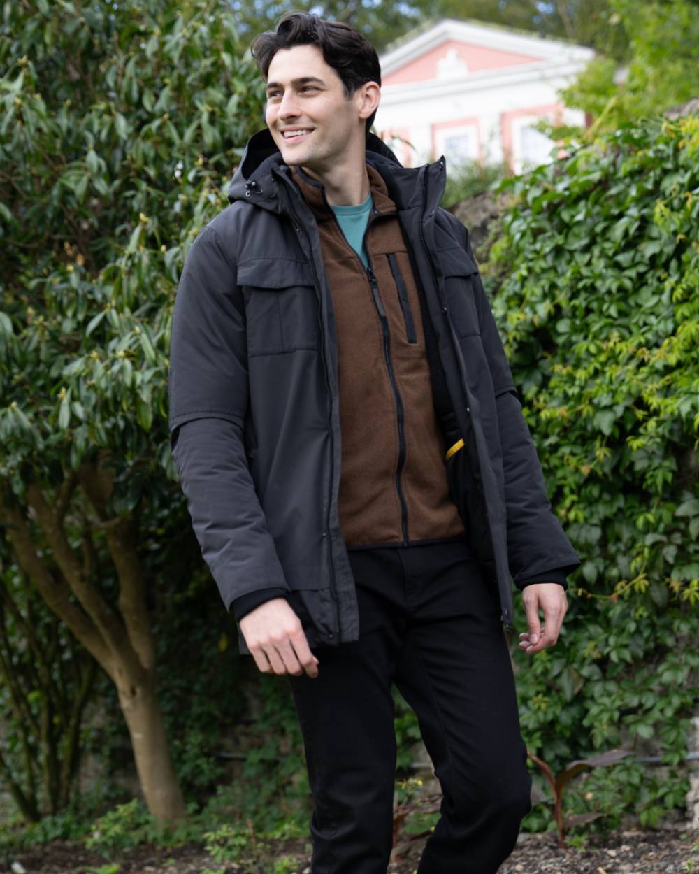 Black Coloured Regatta Mens Eamont Waterproof Insulated Jacket on outdoor background 