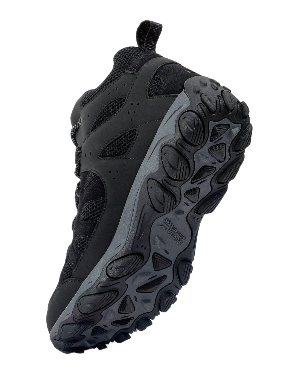 Black Granite Coloured Regatta Mens Edgepoint IV Mid Walking Boots on white background 