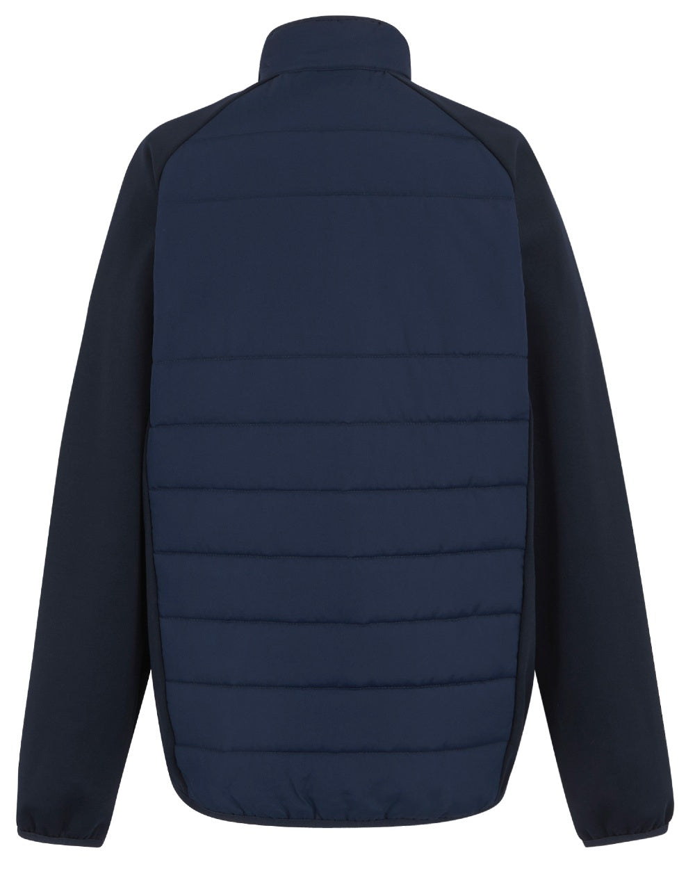 Navy coloured Regatta Mens Essential Hybrid Jacket on white background 