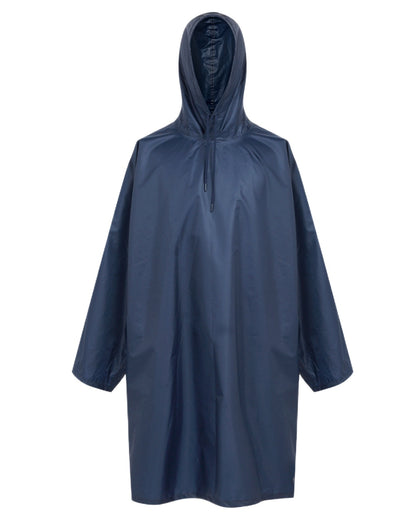 Navy Coloured Regatta Mens Fedrik Waterproof Poncho on white background 